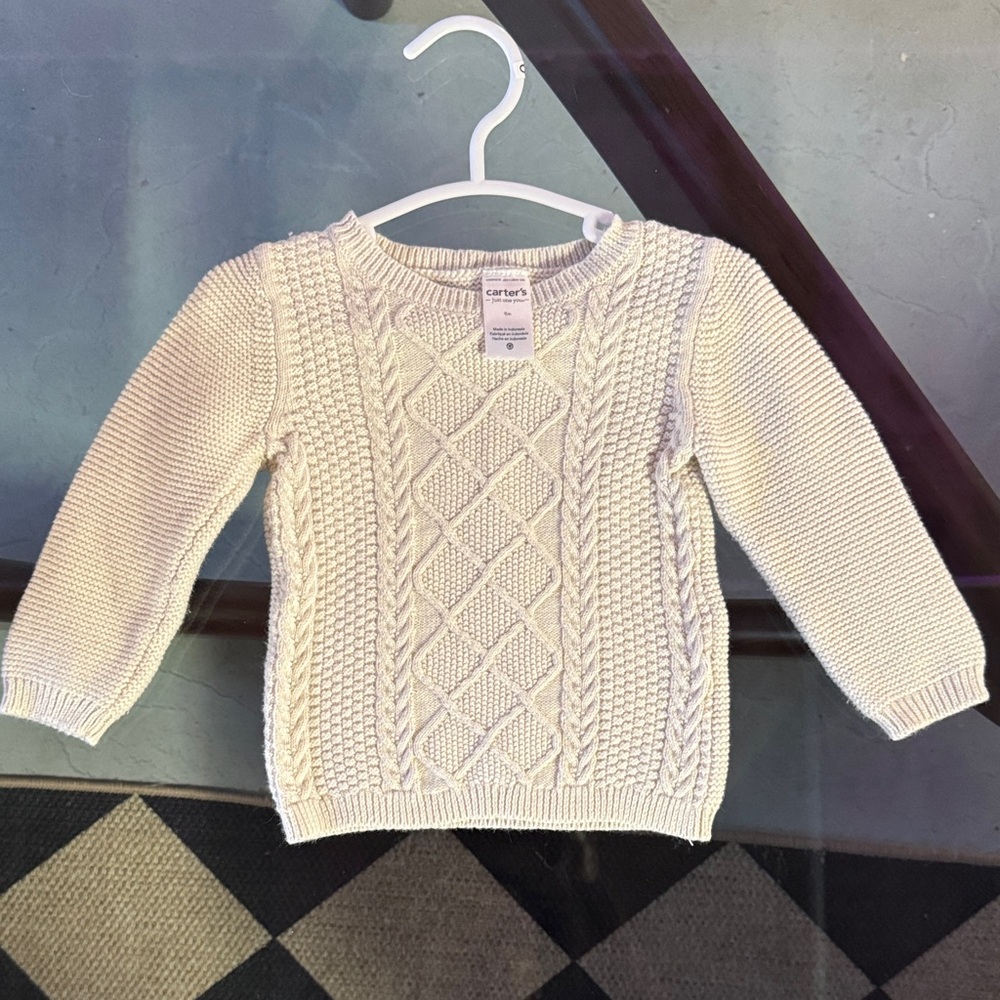 Carter's Ivory Cable Knit Sweater for Women
